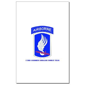 173ABCT - M01 - 02 - SSI - 173rd Airborne Brigade Combat Team with text - Mini Poster Print