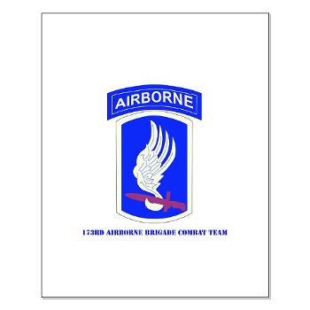 173ABCT - M01 - 02 - SSI - 173rd Airborne Brigade Combat Team with text - Small Poster