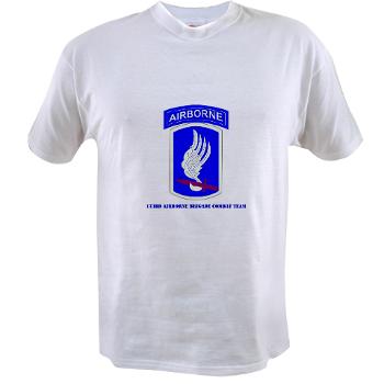 173ABCT - A01 - 04 - SSI - 173rd Airborne Brigade Combat Team with text - Value T-shirt