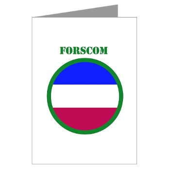 FORSCOM - M01 - 02 - SSI - FORSCOM with Text Greeting Cards (Pk of 10) - Click Image to Close