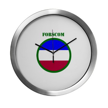 FORSCOM - M01 - 03 - SSI - FORSCOM with Text Modern Wall Clock - Click Image to Close