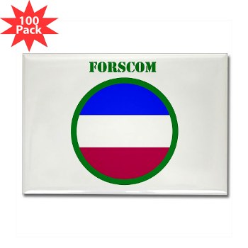 FORSCOM - M01 - 01 - SSI - FORSCOM with Text Rectangle Magnet (100 pack) - Click Image to Close