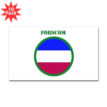 FORSCOM - M01 - 01 - SSI - FORSCOM with Text Sticker (Rectangle 10 pk) - Click Image to Close