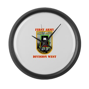 01AW - M01 - 03 - SSI - First Army Division West with Text - Large Wall Clock