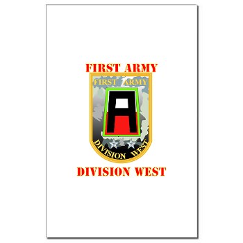 01AW - M01 - 02 - SSI - First Army Division West with Text - Mini Poster Print