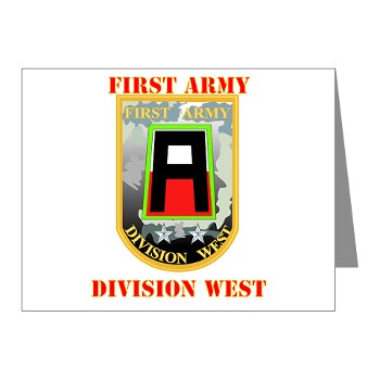 01AW - M01 - 02 - SSI - First Army Division West with Text - Note Cards (Pk of 20) - Click Image to Close