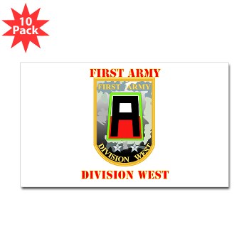 01AW - M01 - 01 - SSI - First Army Division West with Text - Sticker (Rectangle 10 pk) - Click Image to Close