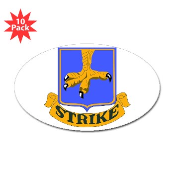 101ABN2BCTS - M01 - 01 - DUI - 2nd BCT - Strike - Sticker (Oval 10 pk) - Click Image to Close