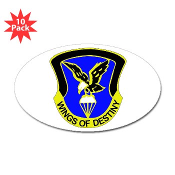 101ABNCAB - M01 - 01 - DUI - 101st Aviation Brigade - Wings of Destiny - Sticker (Oval 10 pk)