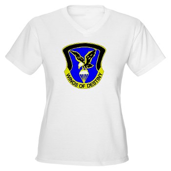 101ABNCAB - A01 - 04 - DUI - 101st Aviation Brigade - Wings of Destiny - Women's V-Neck T-Shirt - Click Image to Close