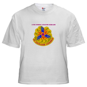 12CAB - A01 - 04 - DUI - 12th Combat Aviation Brigade With Text - White T-Shirt - Click Image to Close