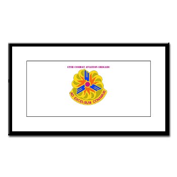 12CAB - M01 - 02 - DUI - 12th Combat Aviation Brigade With Text - Small Framed Print