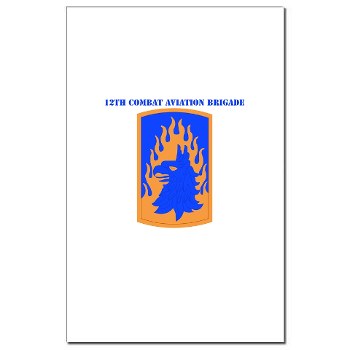12CAB - M01 - 02 - SSI - 12th Combat Aviation Brigade with Text - Mini Poster Print