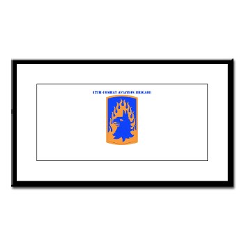 12CAB - M01 - 02 - SSI - 12th Combat Aviation Brigade with Text - Small Framed Print