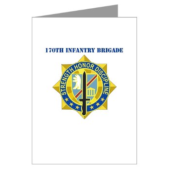 170IB - M01 - 02 - DUI - 170th Infantry Brigade with text Greeting Cards (Pk of 10)