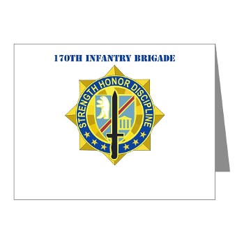 170IB - M01 - 02 - DUI - 170th Infantry Brigade with text Note Cards (Pk of 20) - Click Image to Close