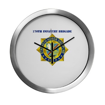 170IB - M01 - 02 - DUI - 170th Infantry Brigade with text Modern Wall Clock - Click Image to Close