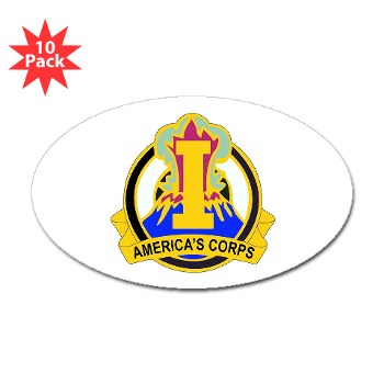 ICorps - M01 - 01 - DUI - I Corps Sticker (Oval 10 pk) - Click Image to Close