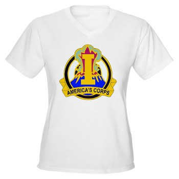 ICorps - A01 - 04 - DUI - I Corps Women's V-Neck T-Shirt - Click Image to Close
