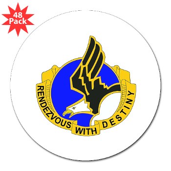 101ABN - M01 - 01 - DUI - 101st Airborne Division 3" Lapel Sticker (48 Pk)