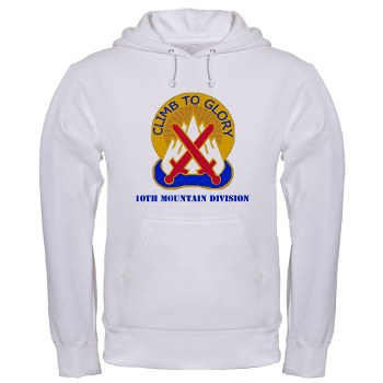 10mtn - A01 - 03 - DUI - 10th Mountain Division with Text Hooded Sweatshirt - Click Image to Close