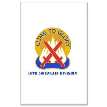 10mtn - M01 - 02 - DUI - 10th Mountain Division with Text Mini Poster Print