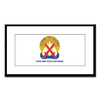 10mtn - M01 - 02 - DUI - 10th Mountain Division with Text Small Framed - Click Image to Close