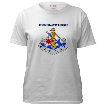 172IB - A01  04 - DUI - 172nd Infantry Brigade with text - Women's T-Shirt