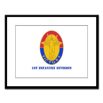 1ID - M01 - 02 -DUI - 1st Infantry Division with Text Large Framed