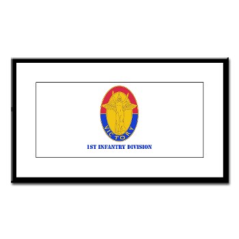 1ID - M01 - 02 - DUI - 1st Infantry Division with Text Small Framed - Click Image to Close