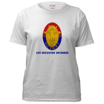 1ID - A01 - 04 - DUI - 1st Infantry Division with Text Women's T-Shirt