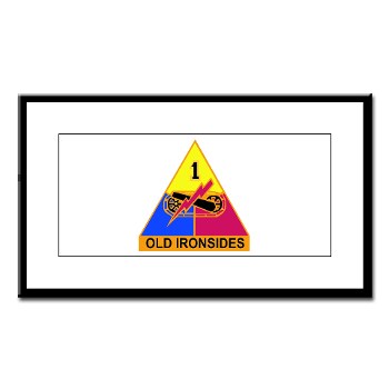 1AD - M01 - 02 - DUI - 1st Armored Division Small Framed Print