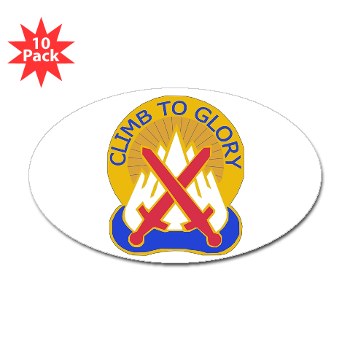 10mtn - M01 - 01 - DUI - 10th Mountain Division Sticker (Oval 10 pk)