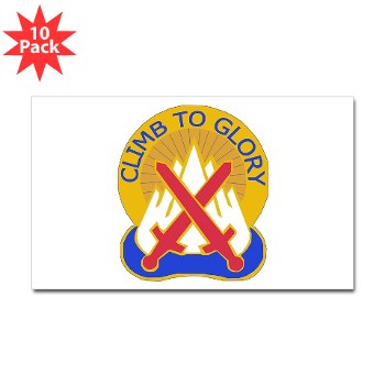 10mtn - M01 - 01 - DUI - 10th Mountain Division Sticker (Rectangle 10 pk) - Click Image to Close