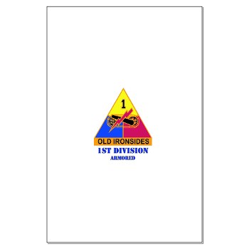 1AD - M01 - 02 - DUI - 1st Armored Division with Text - Large Poster - Click Image to Close