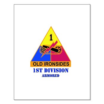 1AD - M01 - 02 - DUI - 1st Armored Division with Text - Small Poster