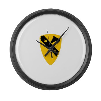 1CAV - M01 - 03 - DUI - 1st Cavalry Division Large Wall Clock