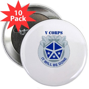 vcorps - M01 - 01 - DUI - V Corps with text 2.25" Button (10 pack)