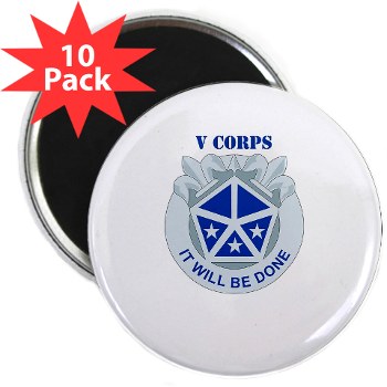 vcorps - M01 - 01 - DUI - V Corps with text 2.25" Magnet (10 pack)