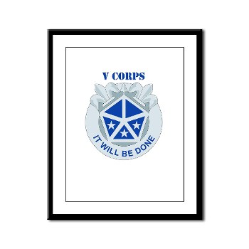 vcorps - M01 - 02 - DUI - V Corps with Text Framed Panel Print