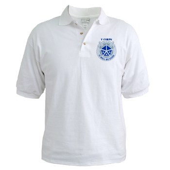 vcorps - A01 - 04 - DUI - V Corps with text Golf Shirt