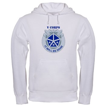vcorps - A01 - 03 - DUI - V Corps with text Hooded Sweatshirt