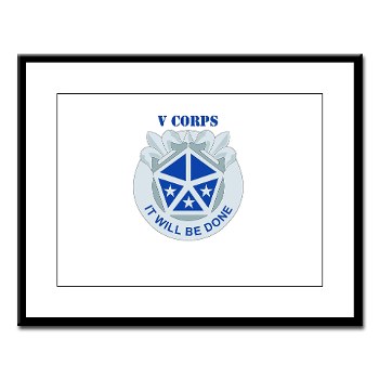 vcorps - M01 - 02 - DUI - V Corps with Text Large Framed Print
