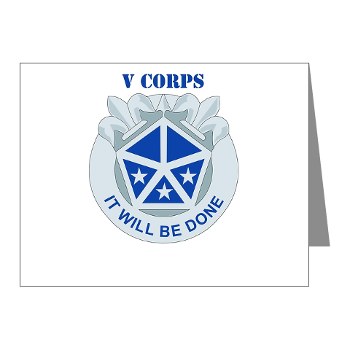 vcorps - M01 - 02 - DUI - V Corps with Text Note Cards (Pk of 20)