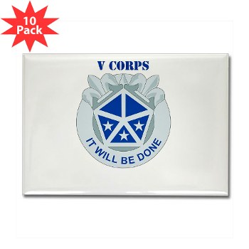 vcorps - M01 - 01 - DUI - V Corps with Text Rectangle Magnet (10 pack)