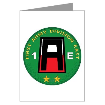 01AE - M01 - 02 - First Army Division East Greeting Cards (Pk of 10) - Click Image to Close