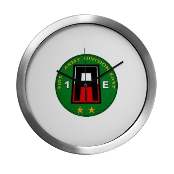 01AE - M01 - 03 - First Army Division East Modern Wall Clock - Click Image to Close