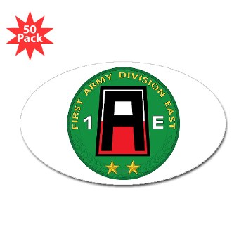 01AE - M01 - 01 - First Army Division East Sticker (Oval 50 pk)