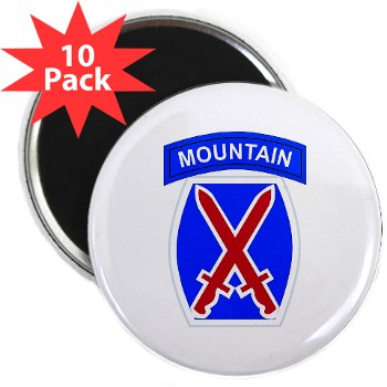 10mtn - M01 - 01 - SSI - 10th Mountain Division 2.25" Magnet (10 pk)
