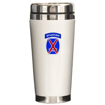 10mtn - M01 - 03 - SSI - 10th Mountain Division Ceramic Travel Mug